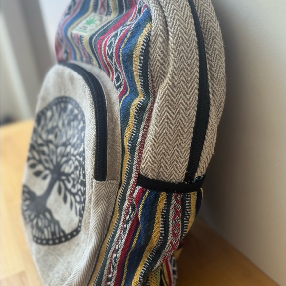 Tree Of Life Himalayan Hemp Large Backpack Made In Nepal - Picture 2 of 7